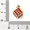 304 Stainless Steel Enamel Pendants STAS-P431-25G-4