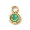 Ion Plating(IP) 304 Stainless Steel Enamel Charms STAS-G351-03G-02-1