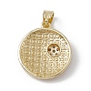 Rack Plating Brass Cubic Zirconia Pendants KK-M236-06G-2