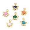 Brass Enamel Charms KK-K337-06G-1