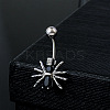Spider 304 Stainless Steel Micro Pave Cubic Zirconia Belly Rings FS-WGE57A2-01-1