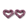 Heart Shape Polymer Clay Rhinestone Beads CLAY-NH0001-09B-09-1