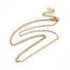 Ion Plating(IP) 304 Stainless Steel Cable Chain Necklace for Women LS-NJEW-E081-06G-1