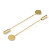 Brass Lapel Pin Base Settings X-KK-WH0045-025A-G-2