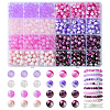 DIY Round Acrylic Beads Bracelets Jewelry Making Kits DIY-FS0007-40-1