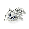 Blue Evil Eye Alloy Big Pendants PALLOY-JF02358-01-3