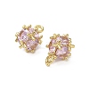 Brass Pave Cubic Zirconia Pendants KK-B142-11G-01-2