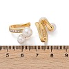Round Brass Micro Pave Clear Cubic Zirconia Cuff Earrings EJEW-Z111-04G-03-5
