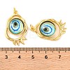 Rack Plating Brass Micro Pave Cubic Zirconia Pendants KK-H486-25G-4