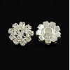 Shining Garment Accessories Flower Brass Grade A Rhinestone Findings Cabochons LS-RB-S022-01-1