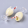 Imitation Juice Goblet Pendants(Straw Shape Color Random Delivery) CRES-S359-17-4