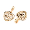 Alloy Crystal Rhinestone European Dangle Charms AL-CBAC2D3-13G-2