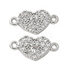 Brass Micro Pave Cubic Zirconia Connector Charms KK-U056-43P-1