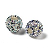 Sparkle Glass Rhinestone Round Beads OACR-S048-01-1