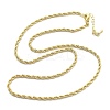 3mm Brass Rope Chain Necklaces for Men Women NJEW-G160-10G-4