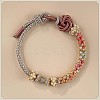 Hand-knitted Polyester and Wax Cope Braided Bracelets for Men Women FS-WG9D472-02-1