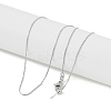 Brass Box Chain Adjustable Slider Necklaces for Women NJEW-U008-05P-1