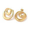 Ion Plating(IP) 304 Stainless Steel Stud Earrings for Women EJEW-S227-28G-2