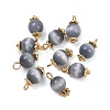 Cat Eye Round Charms KK-B157-35G-1