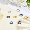 8Pcs 4 Colors Stailess Steel Cuff Earrings EJEW-LP0007-054-1