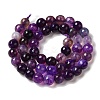 Dyed & Heated Natural Dragon Veins Agate Beads Strands G-P539-A01-18-3