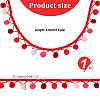 6.5 Yards Gradient Color Polyester Pom Pom Ball Tassel Ribbons DIY-GA0006-95D-2