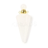Natural Quartz Crystal Faceted Cone Openable Perfume Bottle Big Pendants G-L524-18G-11-1