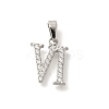 304 Stainless Steel Micro Pave Cubic Zirconia Pendants STAS-H228-02P-06-1