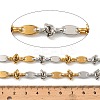 304 Stainless Steel Two Tone Oval with knot Link Chains CHS-F022-03GP-2