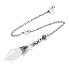 Natural Quartz Crystal Rhombus Faceted Poined Dowsing Pendulums G-Q184-05G-AS-2