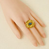 304 Stainless Steel with Natural Shell Cuff Open Rings for Women YV4206-4-2