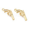 Brass Micro Pave Cubic Zirconia Pendants X1-KK-N231-246-1