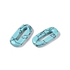 Synthetic Turquoise Oval Pendants G-N342-105H-2