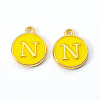 Golden Plated Alloy Enamel Charms X-ENAM-S118-09N-2