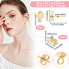 20Pcs Flat Round Brass Stud Earring Findings KK-BBC0013-96D-2