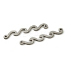 201 Stainless Steel Wave Shaped Connector Charms STAS-A190-01P-2