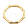 Ion Plating(IP) 201 Stainless Steel Bamboo Sticker Finger Ring for Women RJEW-N038-130LG-2