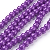 Painted Glass Bead Strands X-DGLA-S071-8mm-52-2