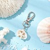 Synthetic Turquoise & Shell Pendant Decorations HJEW-JM03178-04-2