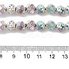 Blaking Painted Natural Lava Rock Beads Strands G-B086-A01-01A-4