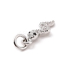 Brass Micro Pave Cubic Zirconia Charms KK-C012-27P-3