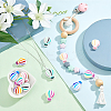 10Pcs 5 Colors Food Grade Eco-Friendly Silicone Focal Beads SIL-NB0001-11-5