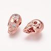 Brass Micro Pave Cubic Zirconia Beads ZIRC-E113-27-2