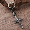 304 Stainless Steel Tartan Cross Keychains SL6248-3