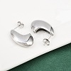 304 Stainless Steel Teardrop Stud Earrings EJEW-D335-01P-2