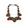 Alloy & Glass Teardrop Beaded Bib Necklaces for Women FS-WGD1103-01-5