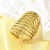 304 Stainless Steel Adjustable Cuff Rings for Women RJEW-B123-01G-03-1