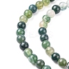 Natural Moss Agate Beads Strands GSR4mmC001-3