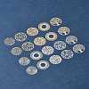 20Pcs 10 Styles Rack Plating Brass Hollow Out Connector Charms KKC-FS0001-02-9