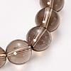 Natural Smoky Quartz Beaded Stretch Bracelets BJEW-Q692-54-8mm-2